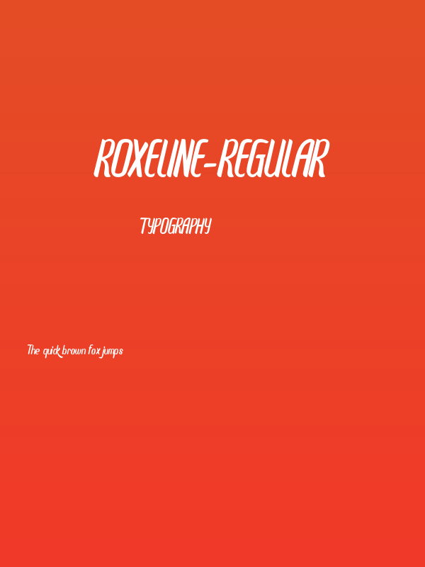 Roxeline-Regular Poster