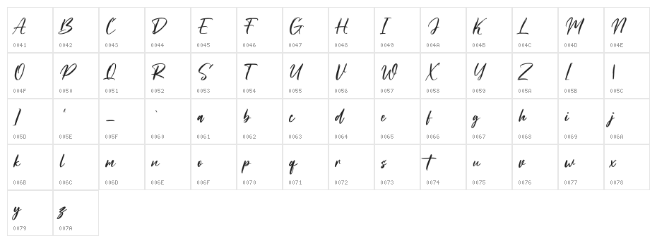 Roxfranks Free Regular Character Map