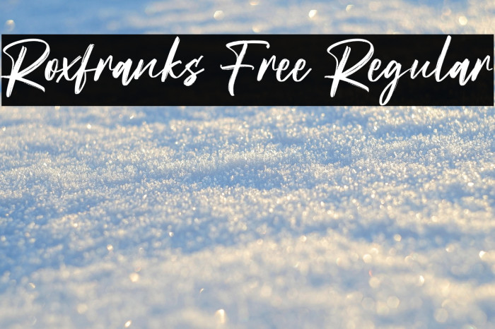 Roxfranks Free Regular Example 1