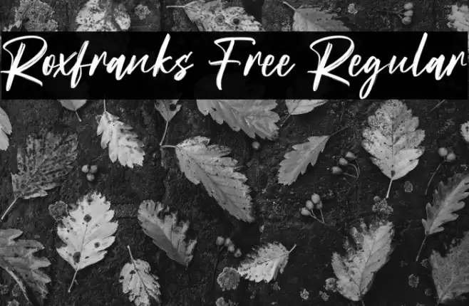 Roxfranks Free Regular Font examples