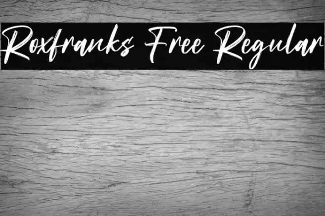 Roxfranks Free Regular Font examples