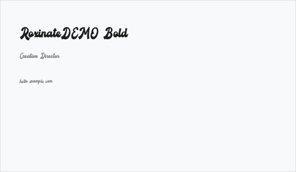 RoxinateDEMO-Bold Business Card