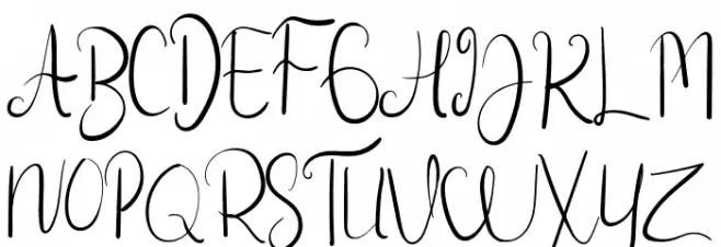 Roxxettefree Font UPPERCASE