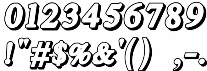 Royal Acidbath Outline Font OTHER CHARS