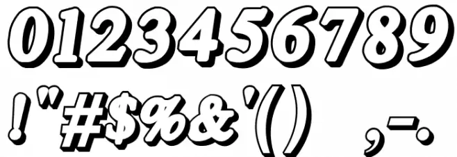 Royal Acidbath Outline Font OTHER CHARS