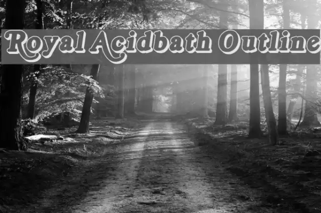 Royal Acidbath Outline Font examples