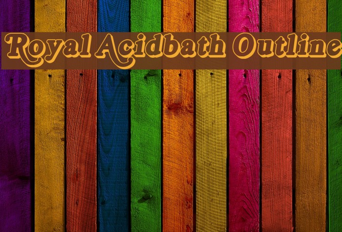 Royal Acidbath Outline Font examples