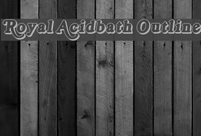 Royal Acidbath Outline Font examples