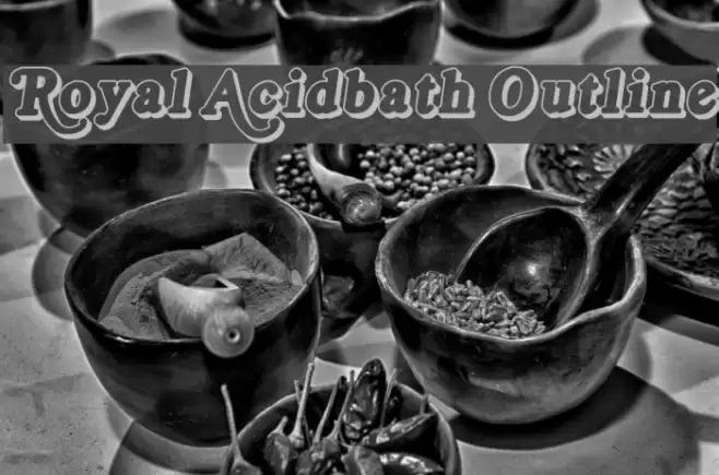 Royal Acidbath Outline Font examples