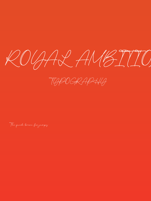 Royal Ambition Script Poster