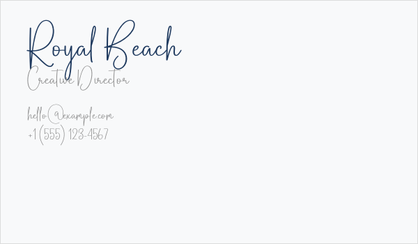 Royal Beach Business Card