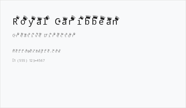 Royal Caribbean Business Card