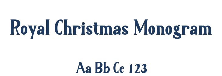 Royal Christmas Monogram Font Preview