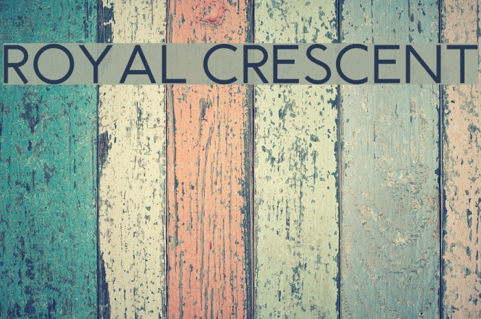 Royal Crescent Font examples