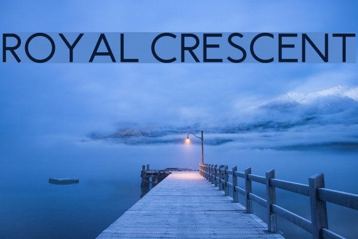 Royal Crescent Font examples