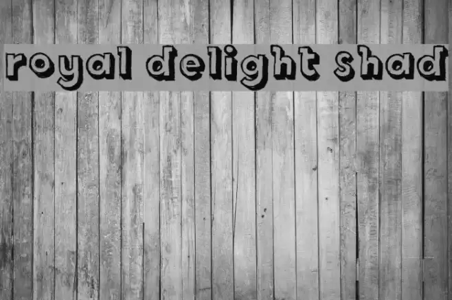 Royal Delight Shad Font examples