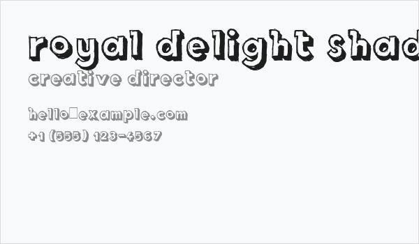 Royal Delight Shad Business Card