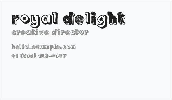Royal Delight Business Card