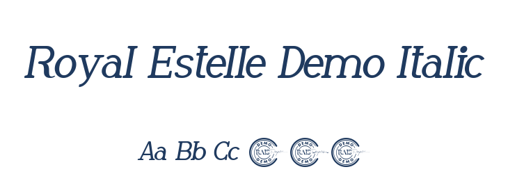 Royal Estelle Demo Italic Font Preview