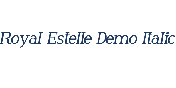 Royal Estelle Demo Italic Logo