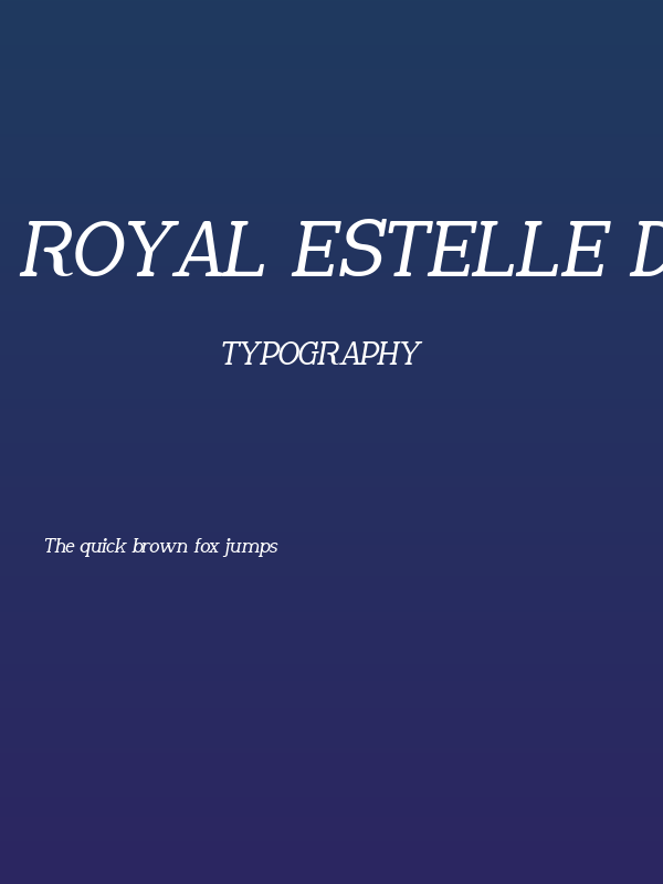 Royal Estelle Demo Italic Poster