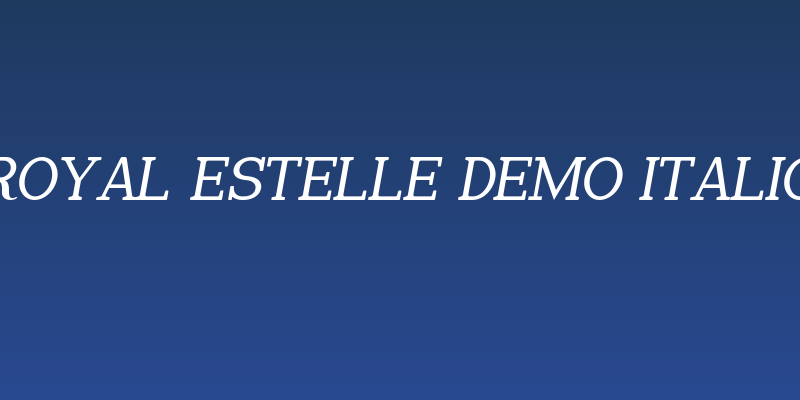 Royal Estelle Demo Italic Social Header