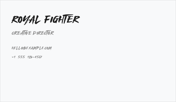 Royal Fighter Business Card