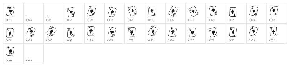 Royal Flush _ Basic Regular Character Map