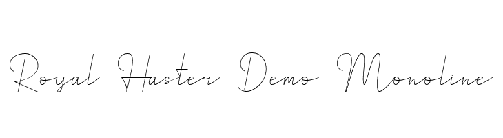 Royal Haster Demo Monoline  免费字体下载