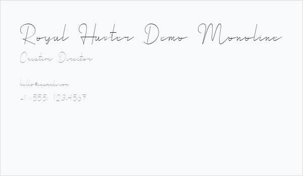 Royal Haster Demo Monoline Business Card