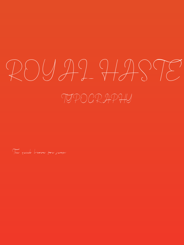 Royal Haster Demo Monoline Poster