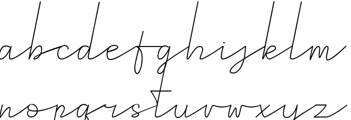 Royal Haster Demo Monoline Font LOWERCASE