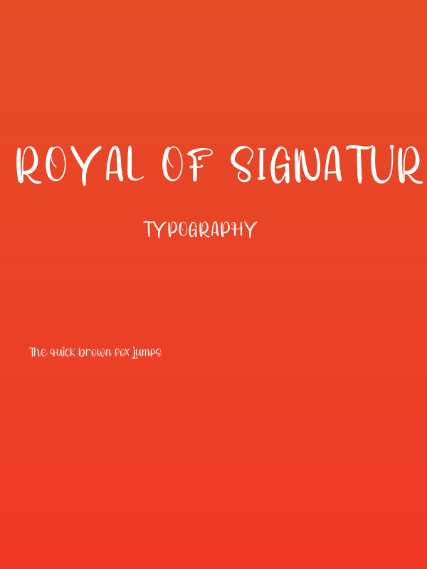 Royal Of Signature Poster