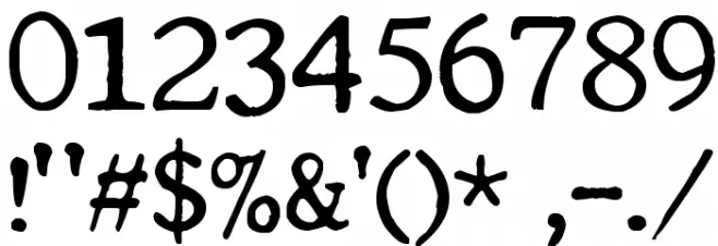 Royal Quiet Deluxe Font OTHER CHARS