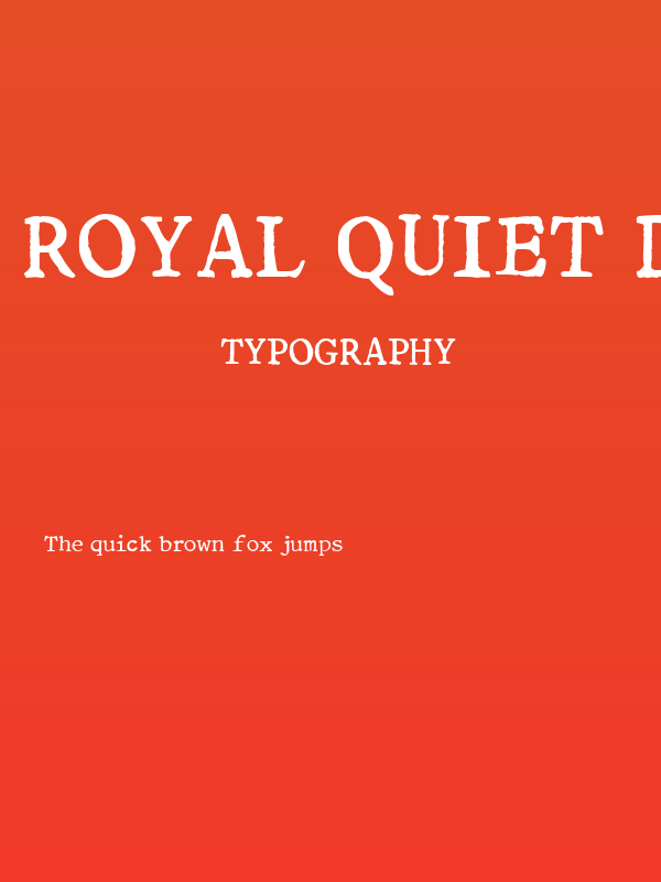 Royal Quiet Deluxe Poster