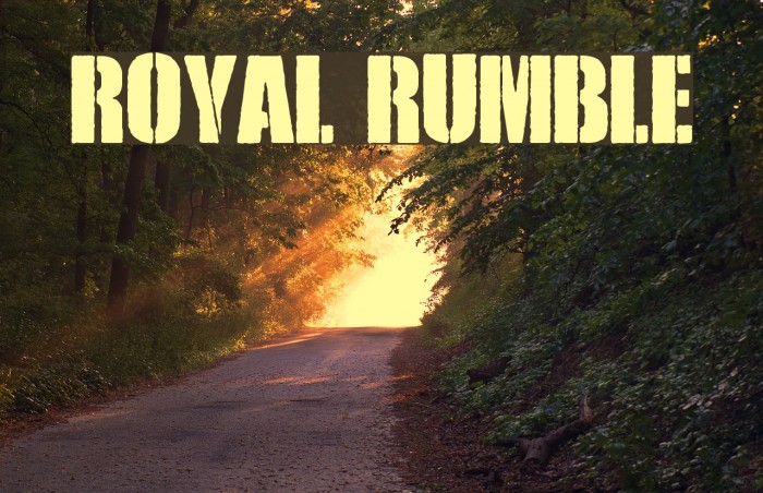 Royal Rumble Font examples