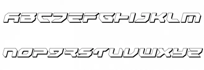 Royal Samurai 3D Italic Fuentes MAYÚSCULAS