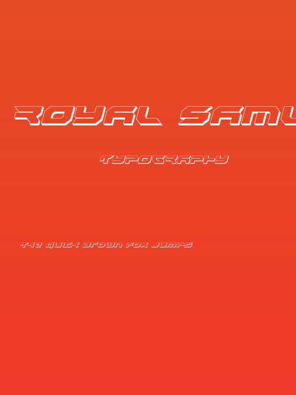 Royal Samurai 3D Italic Poster