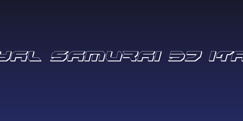 Royal Samurai 3D Italic Social Header