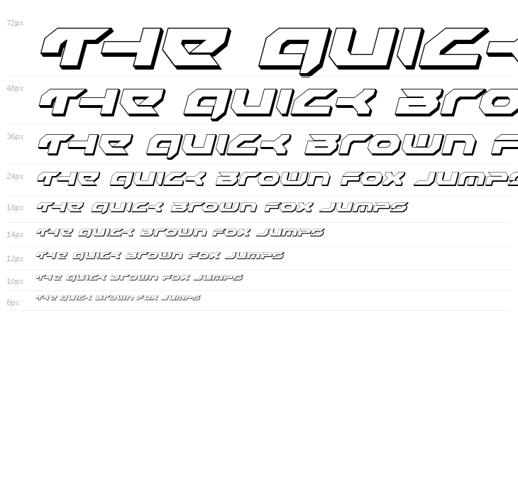 Royal Samurai 3D Italic Waterfall