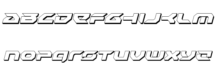 Royal Samurai 3D Italic Font LOWERCASE