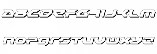 Royal Samurai 3D Italic Fuentes MINÚSCULAS