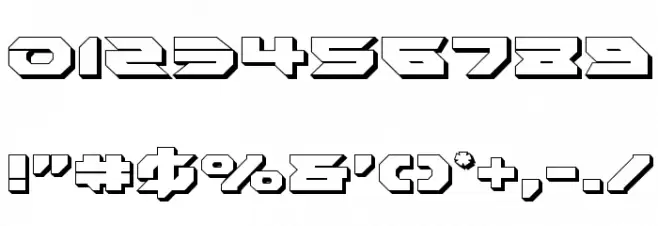 Royal Samurai 3D Font OTHER CHARS