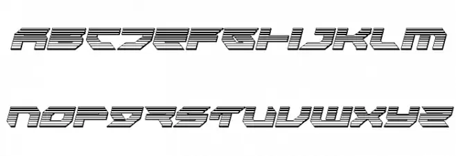 Royal Samurai Chrome Italic 字体 大写