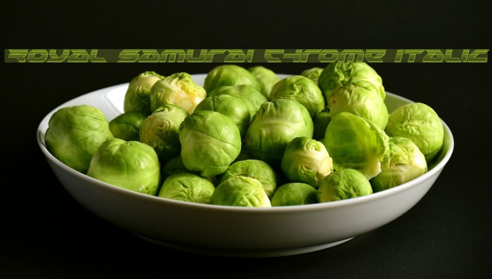 Royal Samurai Chrome Italic Example 1