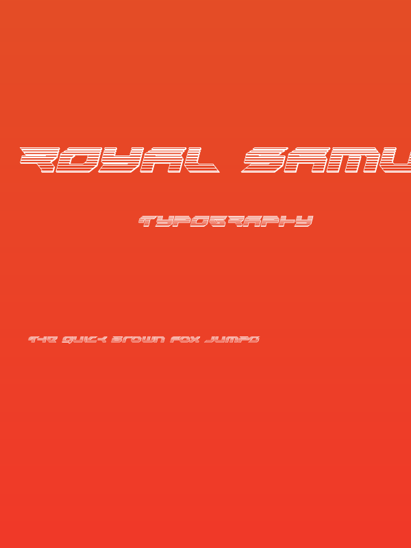Royal Samurai Chrome Italic Poster