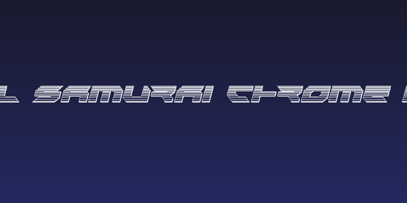 Royal Samurai Chrome Italic Social Header