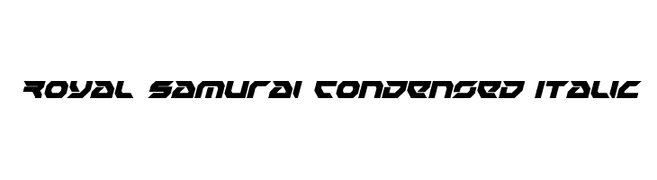Royal Samurai Condensed Italic  नि: शुल्क फ़ॉन्ट्स डाउनलोड