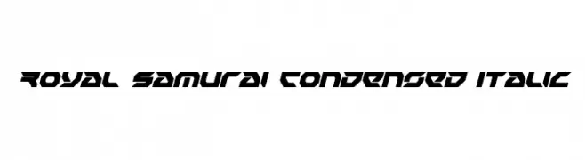 Royal Samurai Condensed Italic  baixar fontes gratis