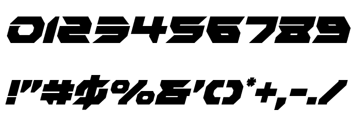 Royal Samurai Condensed Italic Font OTHER CHARS